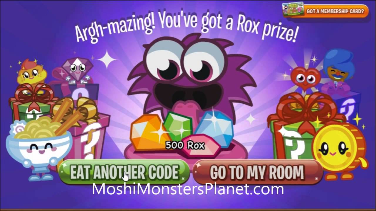 Moshi monsters 500 rox codes download